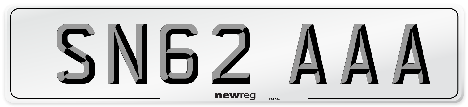 SN62 AAA Number Plate from New Reg